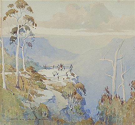 Herbert Walter Cotton : Echo Point Lookout, Blue Mountains