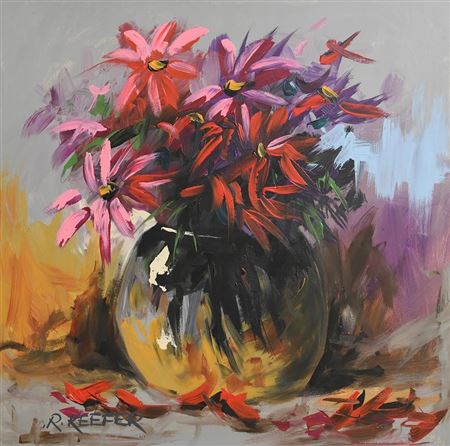 Ronald Keefer : Still Life-Vase of Flowers