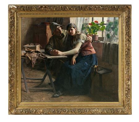 Alois Boudry : 'Interior Scene with a Fisherman and His Wife'