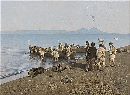 Giovanni Battista Filosa : THE RETURN FROM THE FISHING