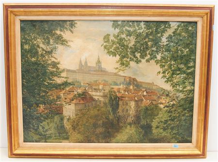 Bohumir Roubalik : View of Lobkowitz Palace in Prague