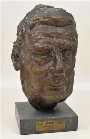 Sam Tonkiss : A portrait bust of Laurence Stephen Lowry