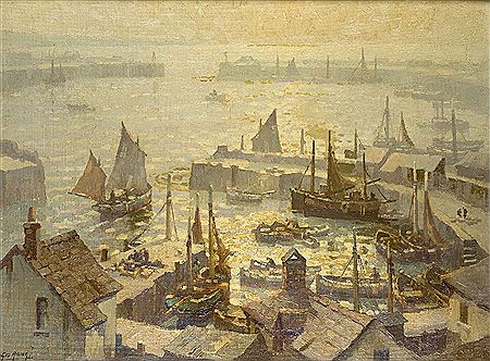 George Ayling : Mist over Mevagissey