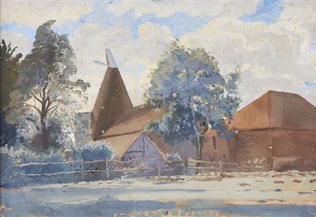 Sir Walter Thomas Monnington : A Kentish Oast House, c.1944