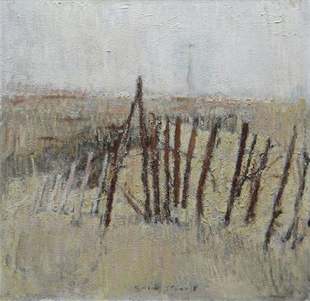 Gordon Stuart : Minimalist landscape with fence