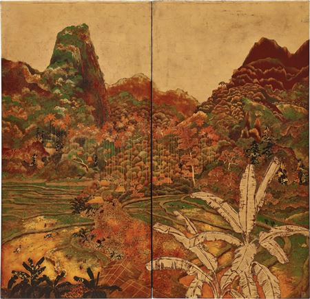 Le Thy : Landscape of the Middle Region of North Vietnam, Diptych