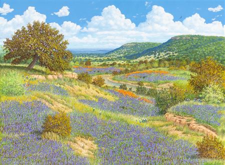 Manuel Garza : Bluebonnet Riverbank