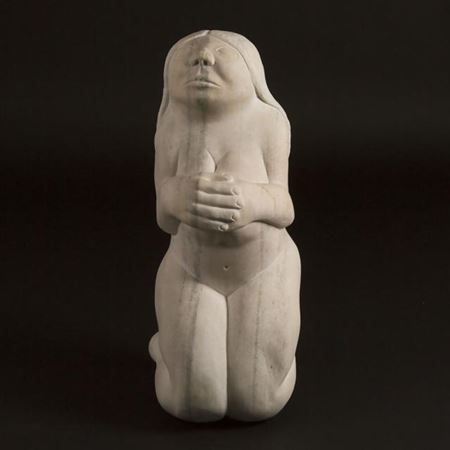 Elijah Pootoogook : WOMAN CLUTCHING BOSOM