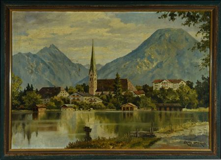 Erich Sporl : ' Blick auf Rottach-Egern '