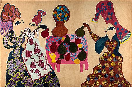 Mahidienne Baya : Women and children around a small table