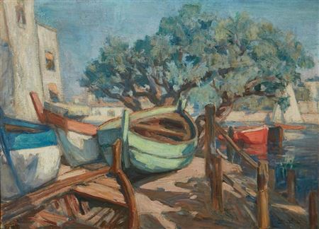 Jean Pierre Julien : Boats on the dock