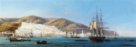 Antoine Léon Morel Fatio : View of the port of Algiers