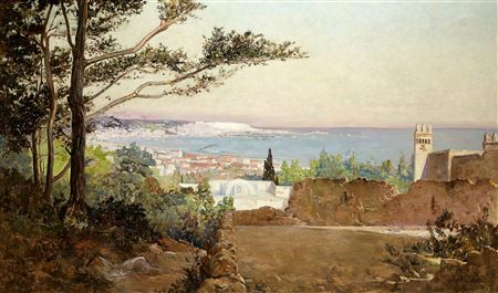 Gilbert Gaillant : Algiers, view of teh villa Abd el Tif