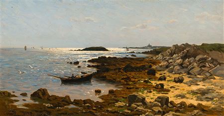 Eduard Spoerer : Rocky seashore