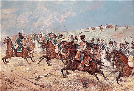 Emile Chepfer : The charge of French dragoons and hussars during the First Empire