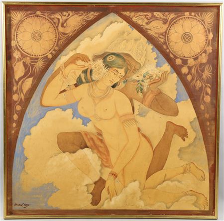 Mukul Dey : Siva Parvati in cloud-land