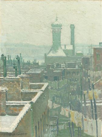 George Muendel : Rooftops in Winter