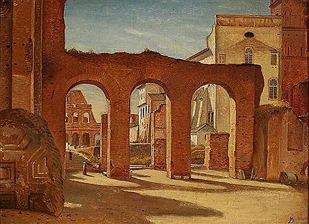 Morten Jepsen : View through the Basilica of Maxentius towards Colosseum