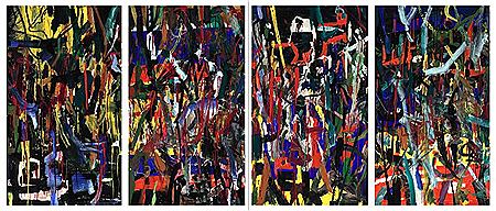 Jens Birkemose : “Nattebilleder (Nocturne) 1–4”, 2009. A suite of four paintings