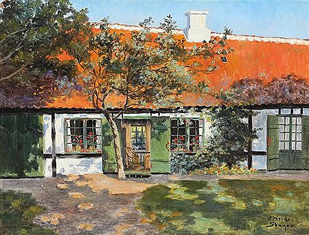 Ella Heide : Holger Drachmann's House in Skagen at summertime