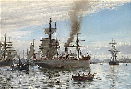 Christian Blache : View from the Port of Copenhagen.