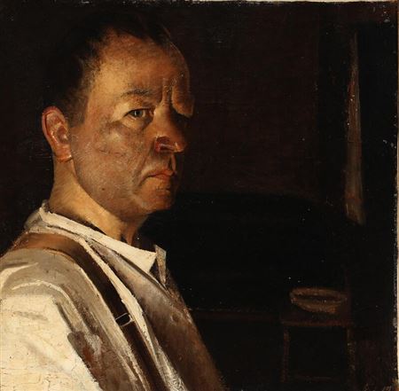 Axel Soeborg : The artist's selfportrait.