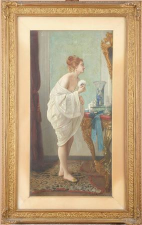 Pietro Bouvier : Donna alla toilette