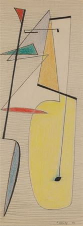 Francine Holley : Abstract composition, 1951