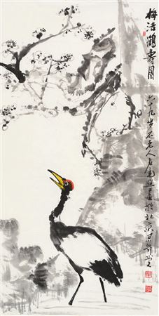 Guangzhao Lu : Crane and Plum