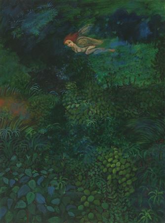 Gogi Saroj Pal : Untitled (Angel in Landscape)