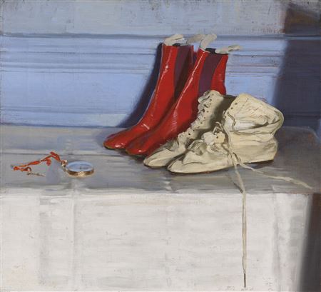 William (Sir William) Nicholson : Miss Simpson's Boots