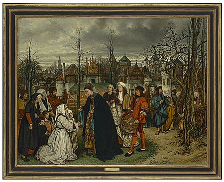 Jan August Hendrik Leys : Mary of Burgundy distributing alms