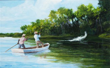 Chet Reneson : Leaping Tarpon