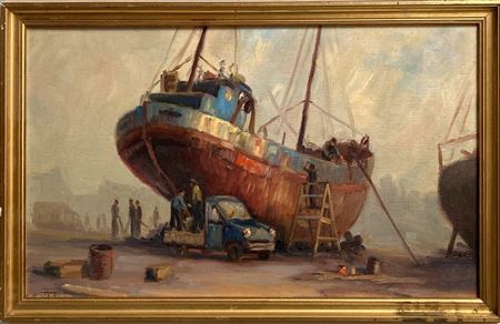 Louis Montaigu : Shipyard in Berck