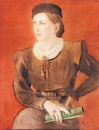 Maciej Nehring : 'Portrait of Mrs.K ', 1934 (?)