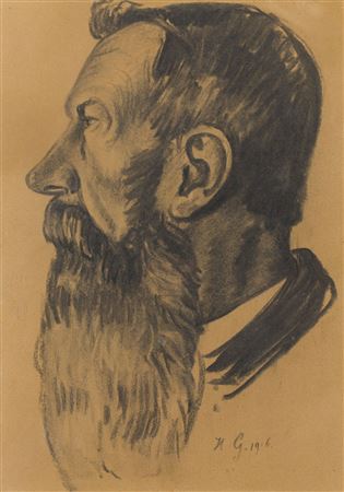 Konstanty Gorski : Portret brodatego mężczyzny, 1916