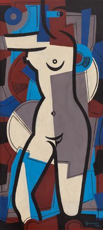 Tadeusz Gronowski : Cubistic Nude, 1964