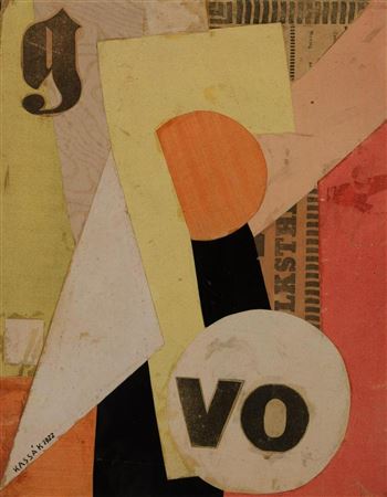 Lajos Kassak : Collage no. 22 and Untitled, 1922: A double-sided work