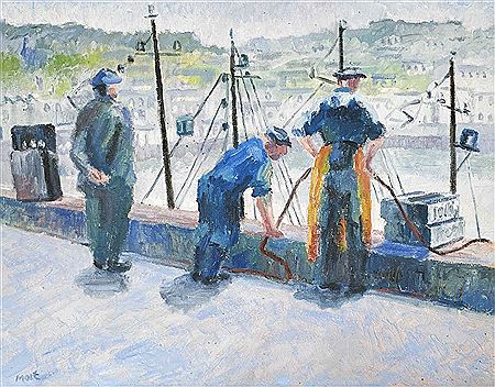 Marjorie Mort : Landing Fish, Newlyn