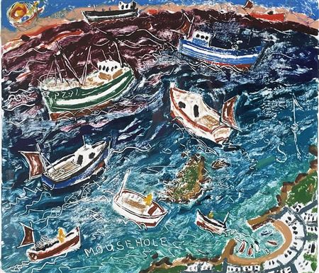 Ian Dunlop : Mousehole and Sea