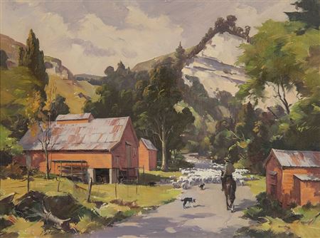 Peter Brown : Sheep Droving near Gisborne