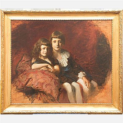 Gyula Glatter : Portrait of two girls