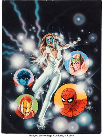 Bob Larkin : Bob Larkin Dazzler #1 Cover Original Art (Marvel, 1981)