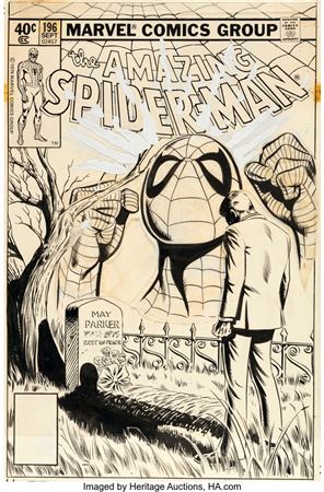 Keith Pollard : Keith Pollard and Al Milgrom The Amazing Spider-Man #196 Cover Original Art (Marvel, 1979)