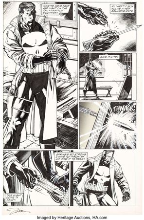 Carl Potts : Carl Potts and Jim Lee Punisher War Journal #2 Story Page 13 Original Art (Marvel, 1988)