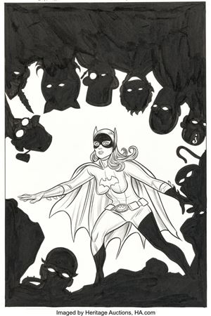 Mike Allred : Mike Allred Batgirl #31 'Batman 66' Variant Cover Original Art (DC, 1992)