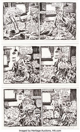 Julie Doucet : Julie Doucet Dirty Plotte #4 Story Page 4 Original Art (Drawn & Quarterly, 1991)