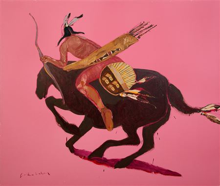 Fritz Scholder : Indian on Horseback, 1973