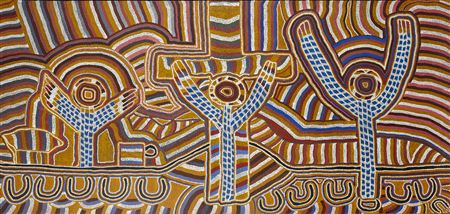 Linda Syddick Napaltjarri : Christ Triptych