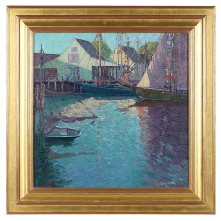 Carl Harold Nordstrom : Alexander's Boat Yard, E. Gloucester, Massachusetts